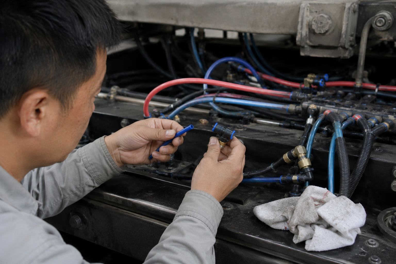 inspect tube and O ring before replacing fitting troubleshooting push to connect fitting leak