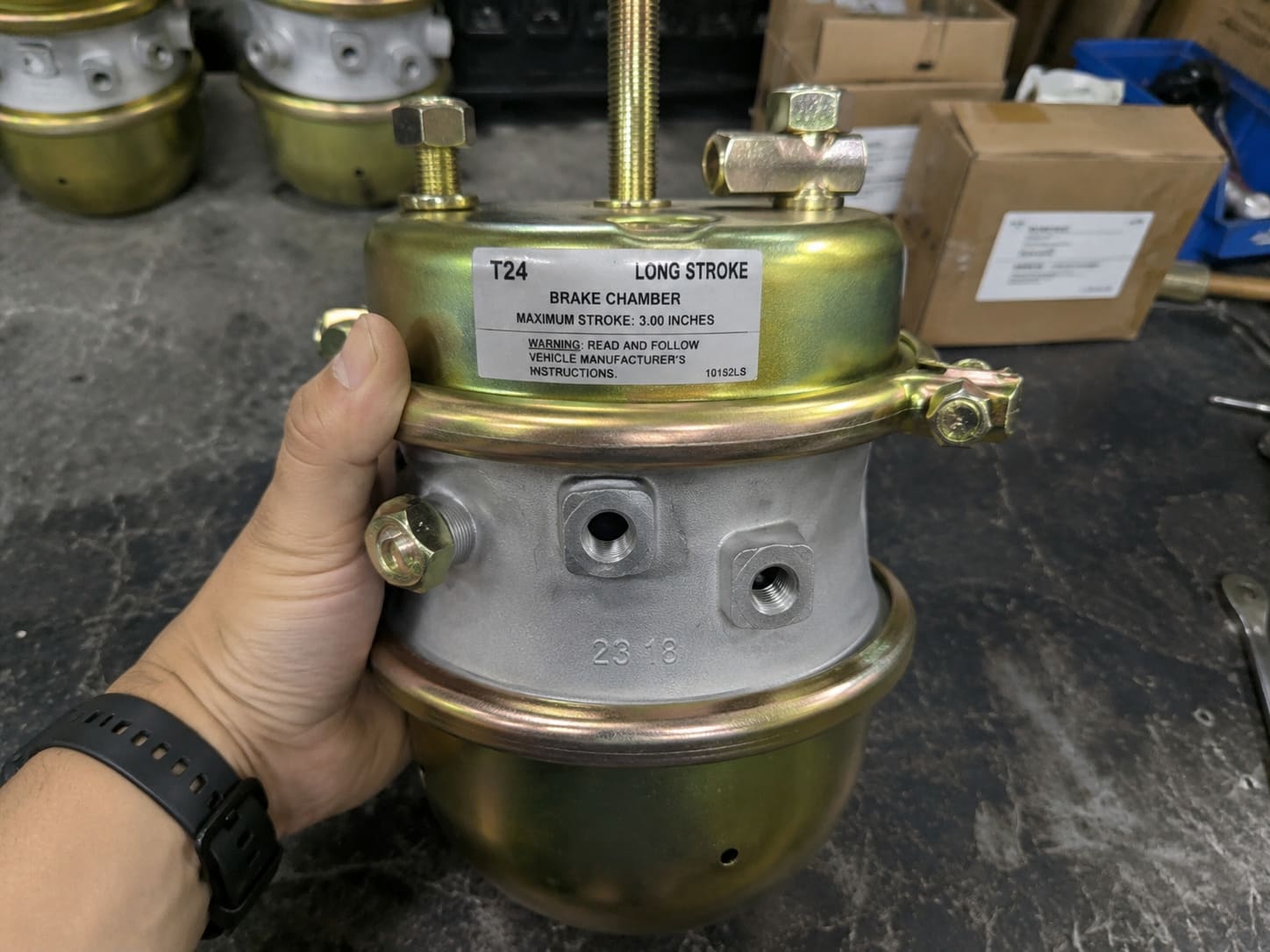 brake chamber label showing long stroke marking long stroke brake chamber label with stroke specification