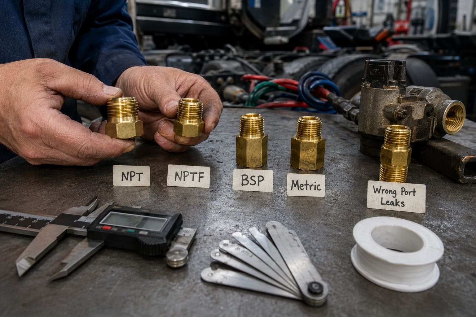 NPT vs BSP vs metric thread comparison for brass fittings Comparison of NPT NPTF BSP metric brass fittings threads