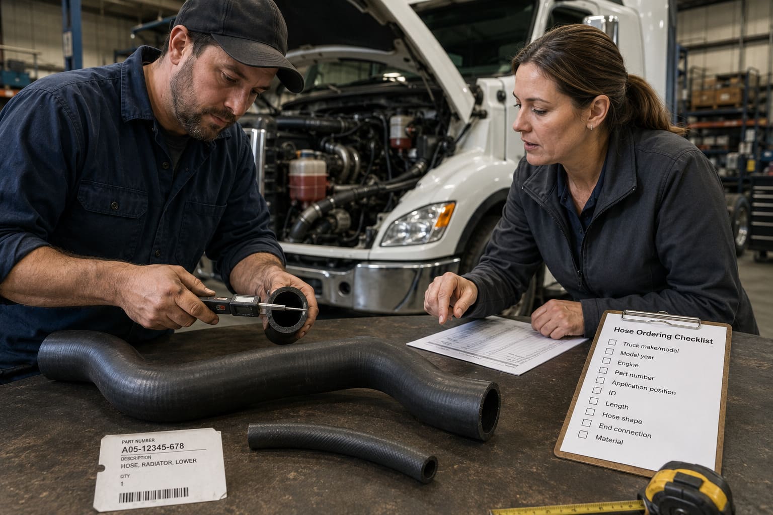 Heavy Duty Truck Hose Ordering Checklist coolant hose procurement checklist heavy duty truck aftermarket