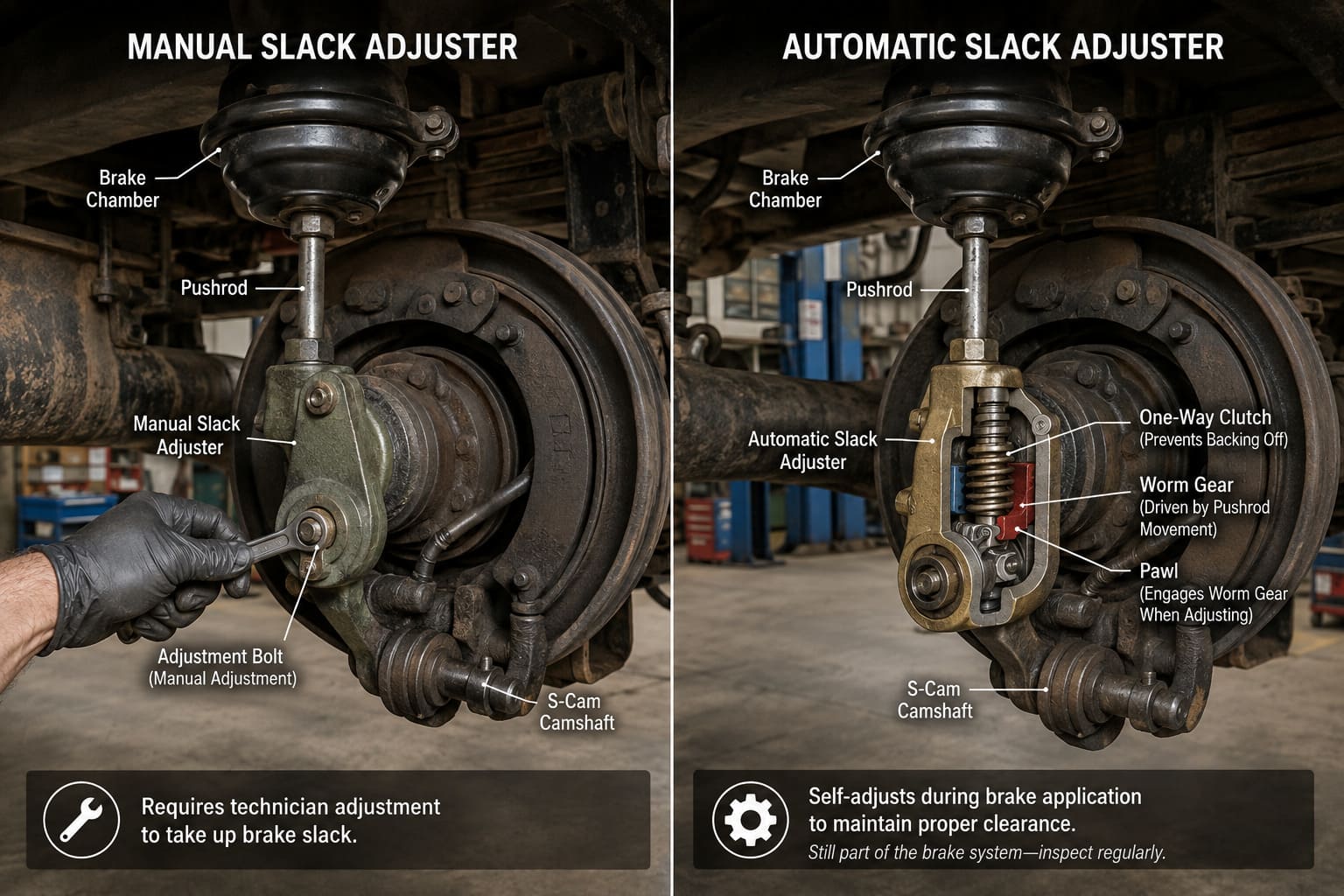 Slack Adjuster Mechanism Diagram diagram of slack adjuster mechanism on heavy truck brake system