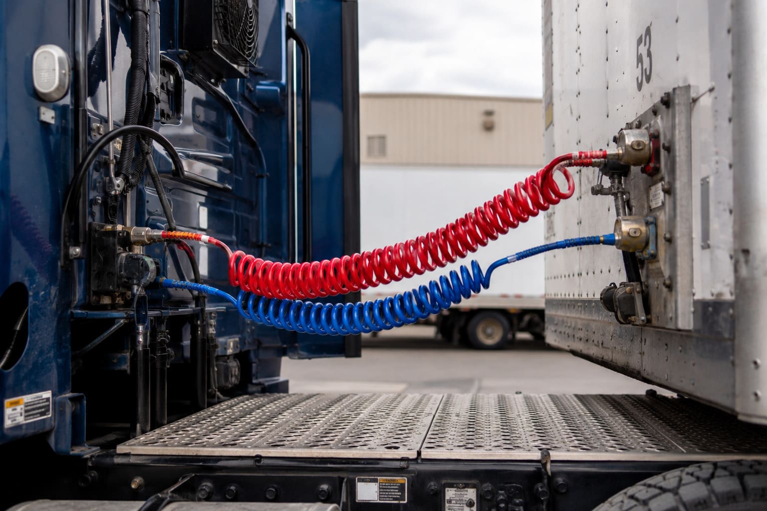 Heavy-Duty Truck Air Power Line — Tractor to Trailer Connection glad hand air power line for heavy-duty tractor trailer connection