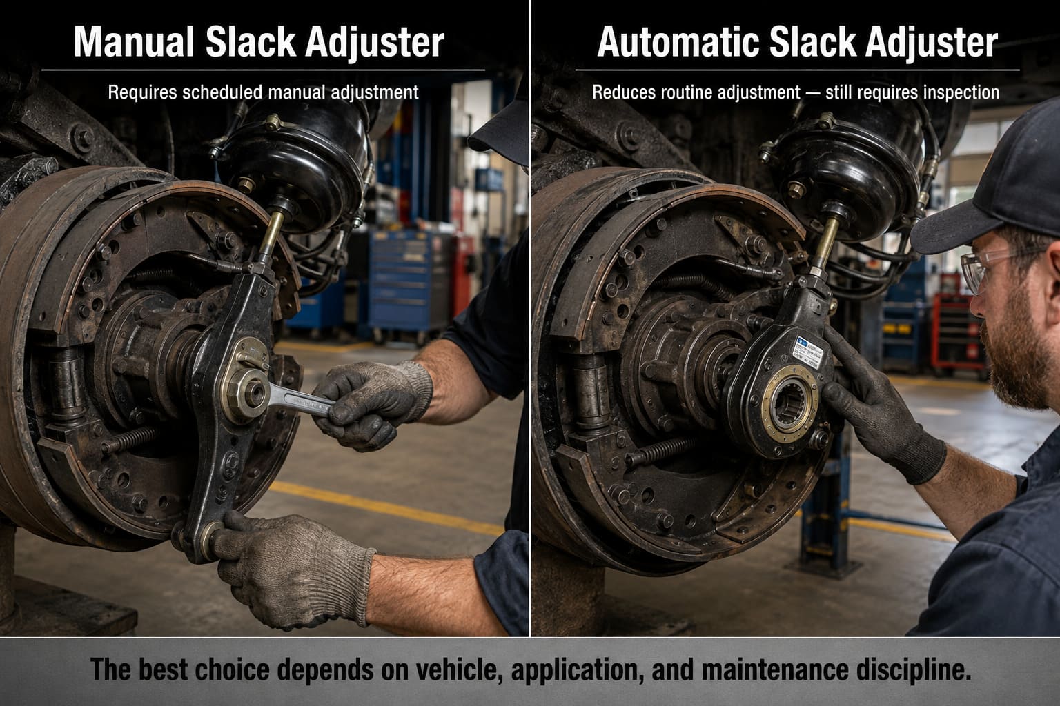 Heavy Duty Truck Brake Inspection heavy duty truck brake system inspection at repair shop