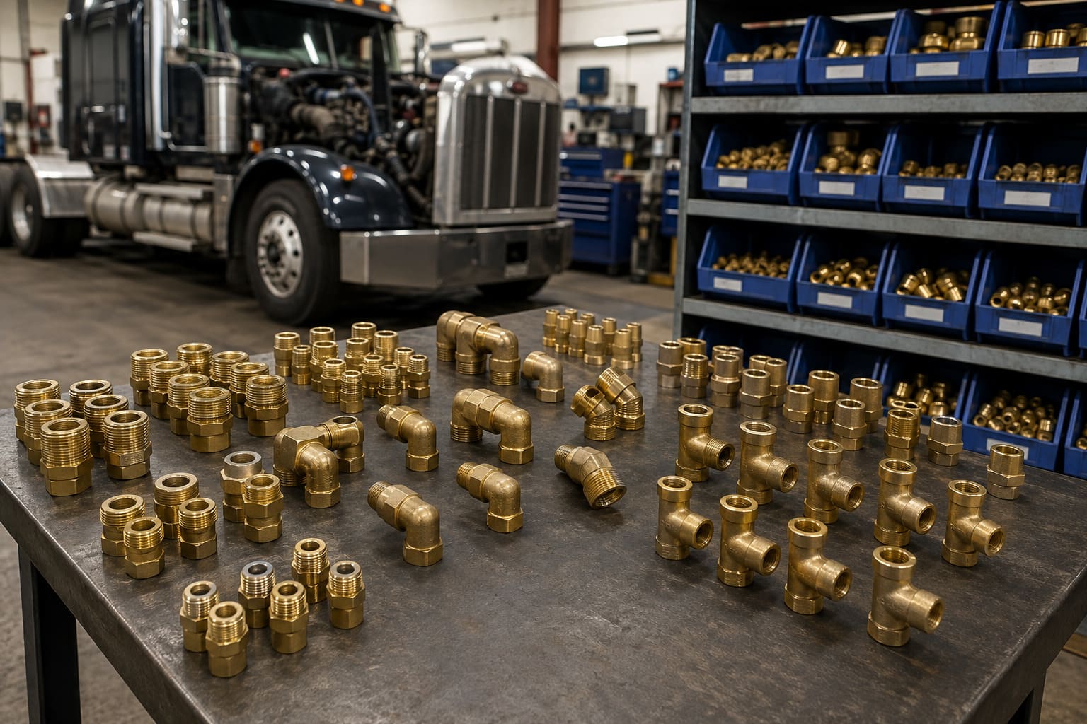 Everyday Stock Brass Air Fittings for Truck Shops high-turnover brass fittings for truck air systems