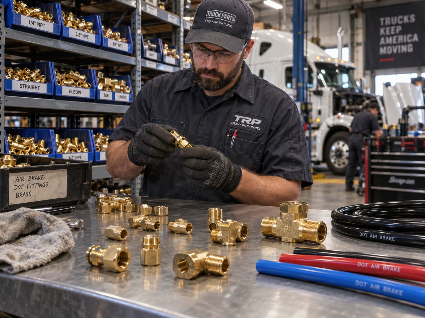 Brass Air Brake Fittings for Heavy Duty Trucks brass air brake fittings for north american heavy duty truck aftermarket distribution
