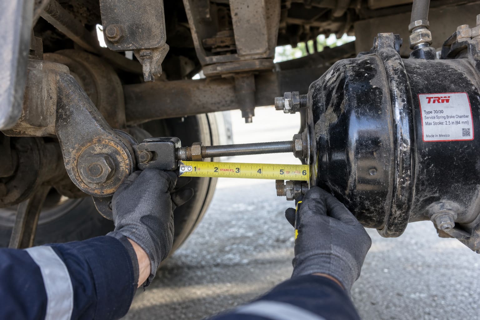 Wrong replacement brake chamber and stroke issue excessive brake chamber stroke after wrong brake chamber replacement
