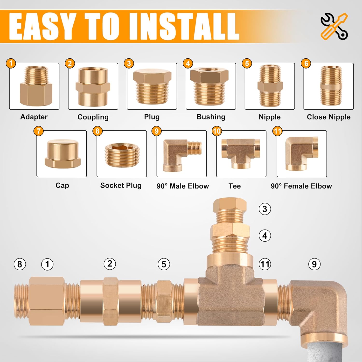 BRASS BULKHEAD FITTING OEM#1344