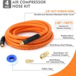 HYBRID AIR COMPRESSOR HOSE 3/8″ x 25 FEET