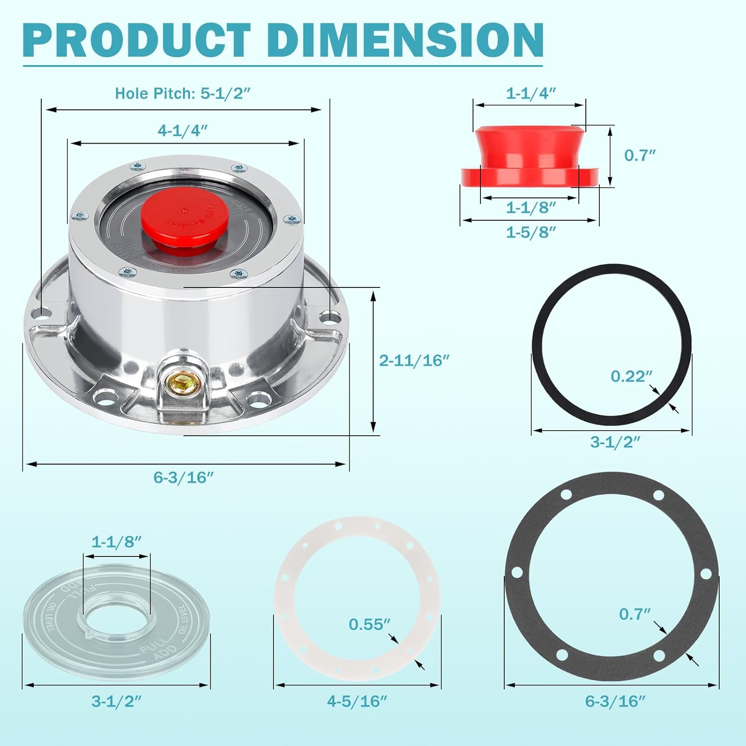 343-4009 ALUMINUM HUB CAP