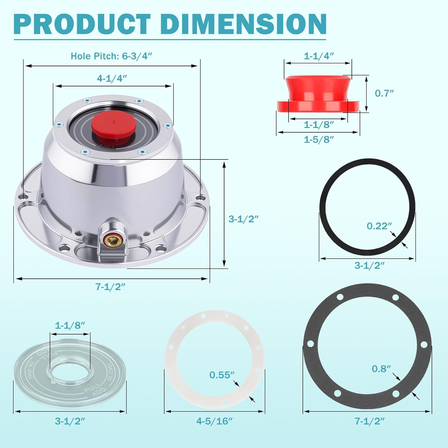 343-4195 ALUMINUM HUB CAP