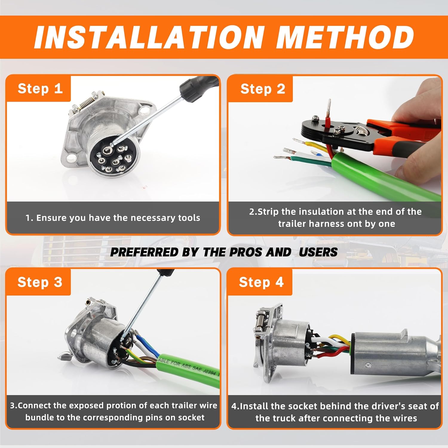 7-PIN TRAILER CONNECTOR SOCKET