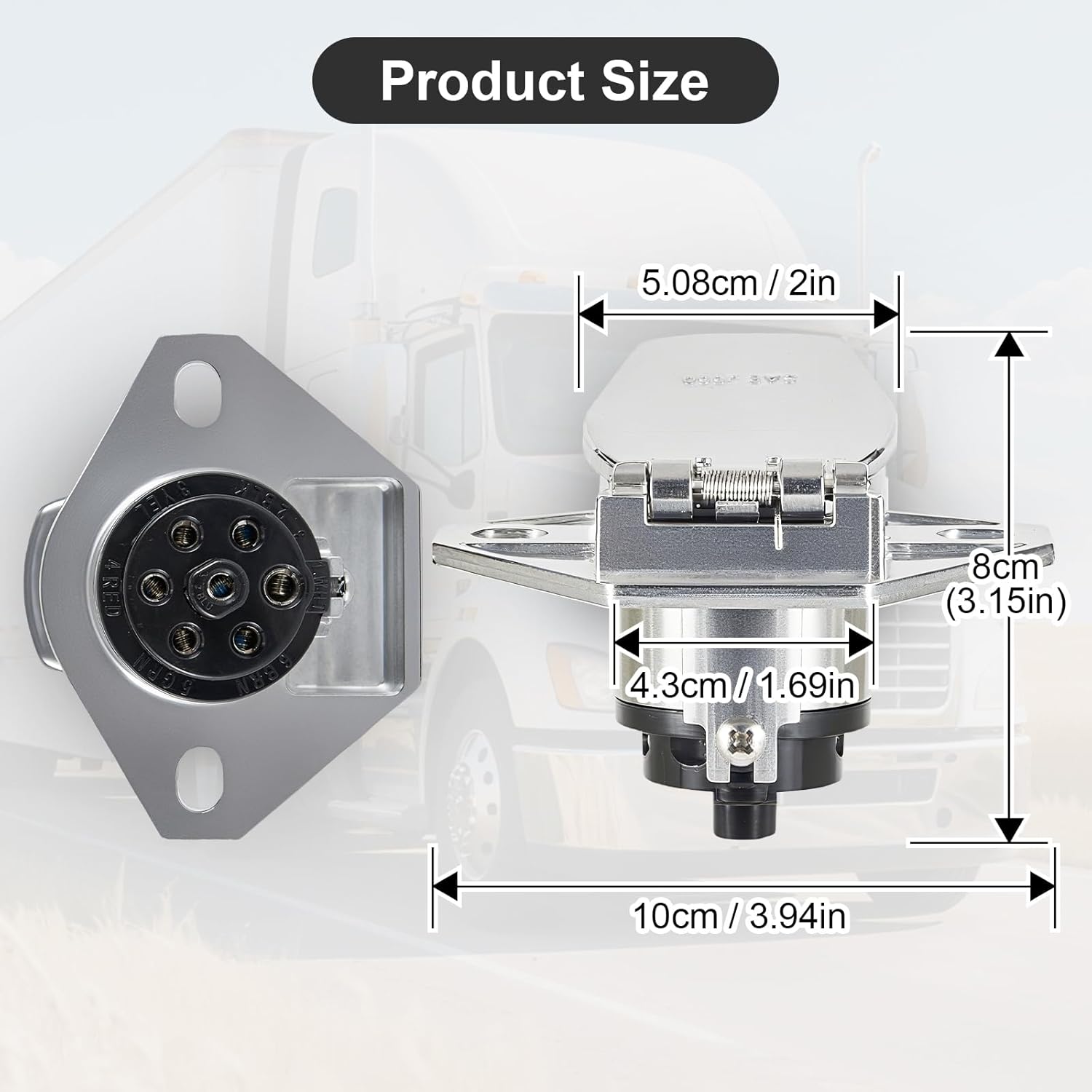 HEAVY DUTY DIE-CAST ZINC 7 WAY SOCKET