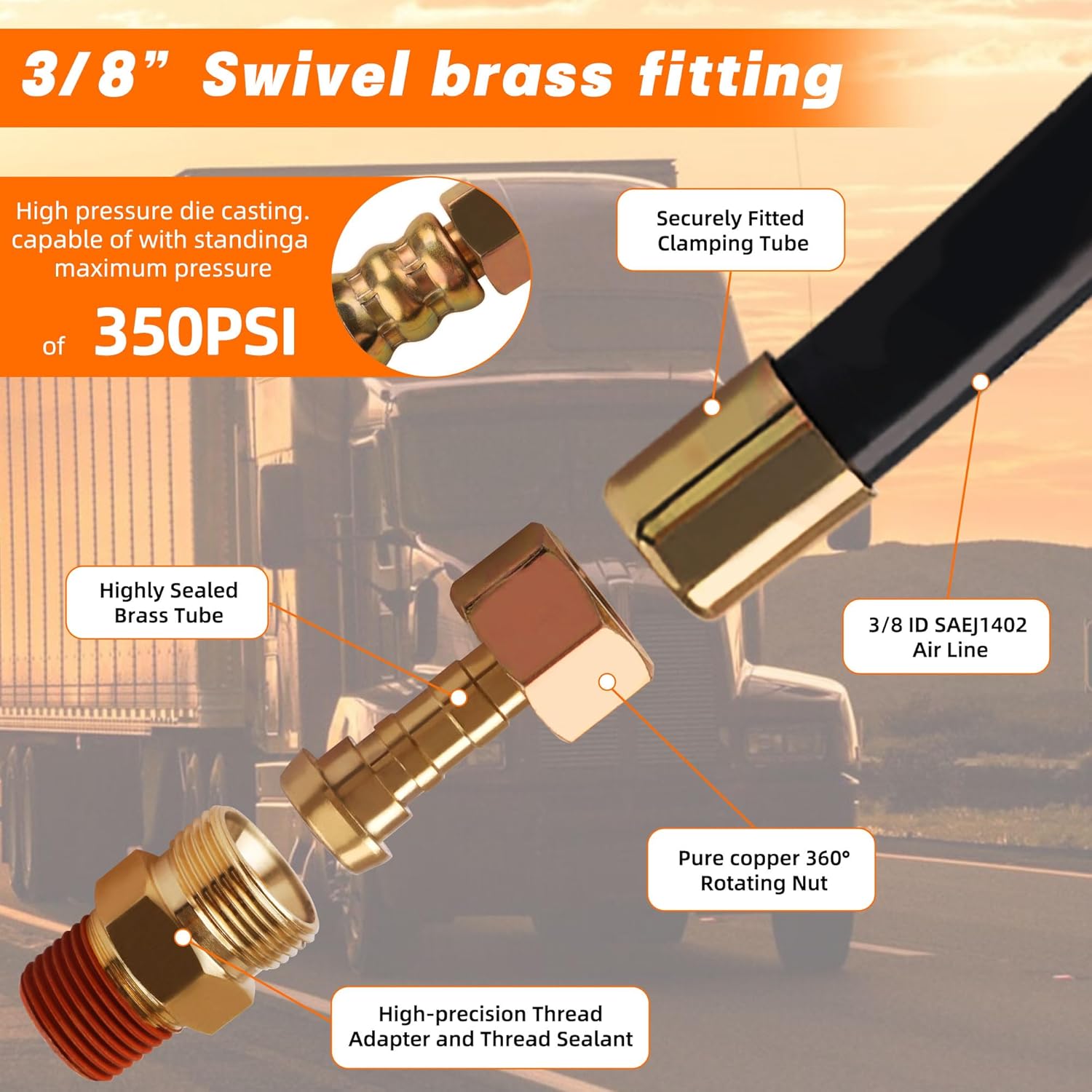 RUBBER AIR BRAKE HOSE ASSEMBLY