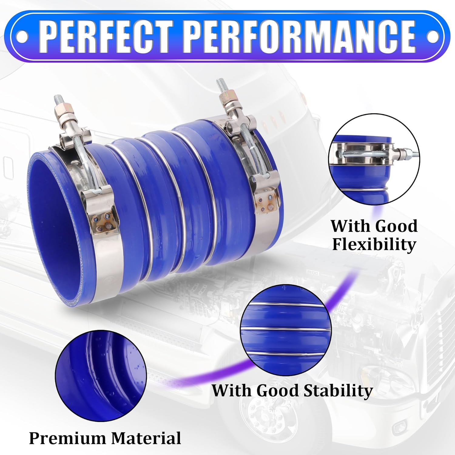 FLEXIBILITY SILICONE INTERCOOLER HOSE