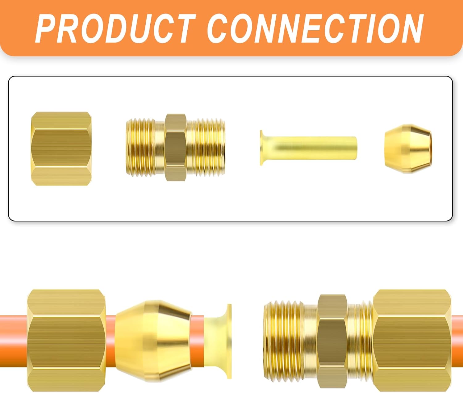 COMPRESSION TEE, MALE PIPE THREAD ON BRANCH