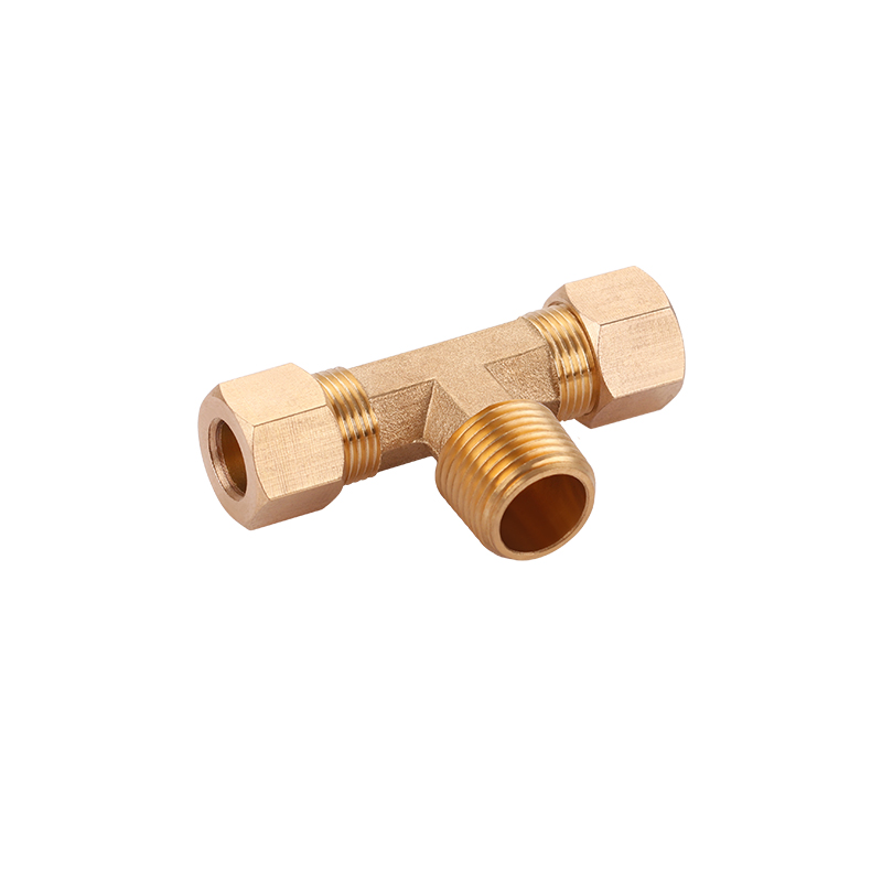 COMPRESSION TEE, MALE PIPE THREAD ON BRANCH