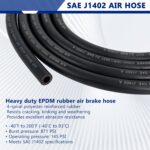 RUBBER AIR BRAKE LINE WITHOUT GRIP