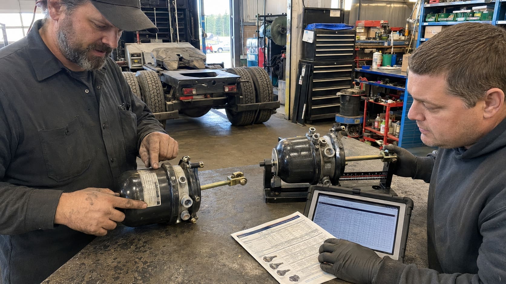 How to tell the difference between long and short stroke brake chambers?