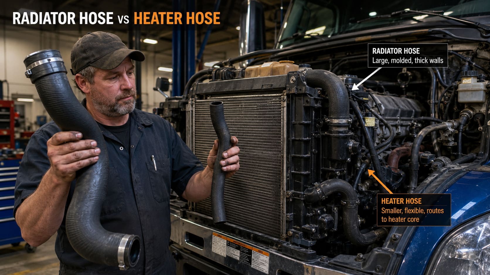 What’s the difference between a radiator hose and a heater hose?