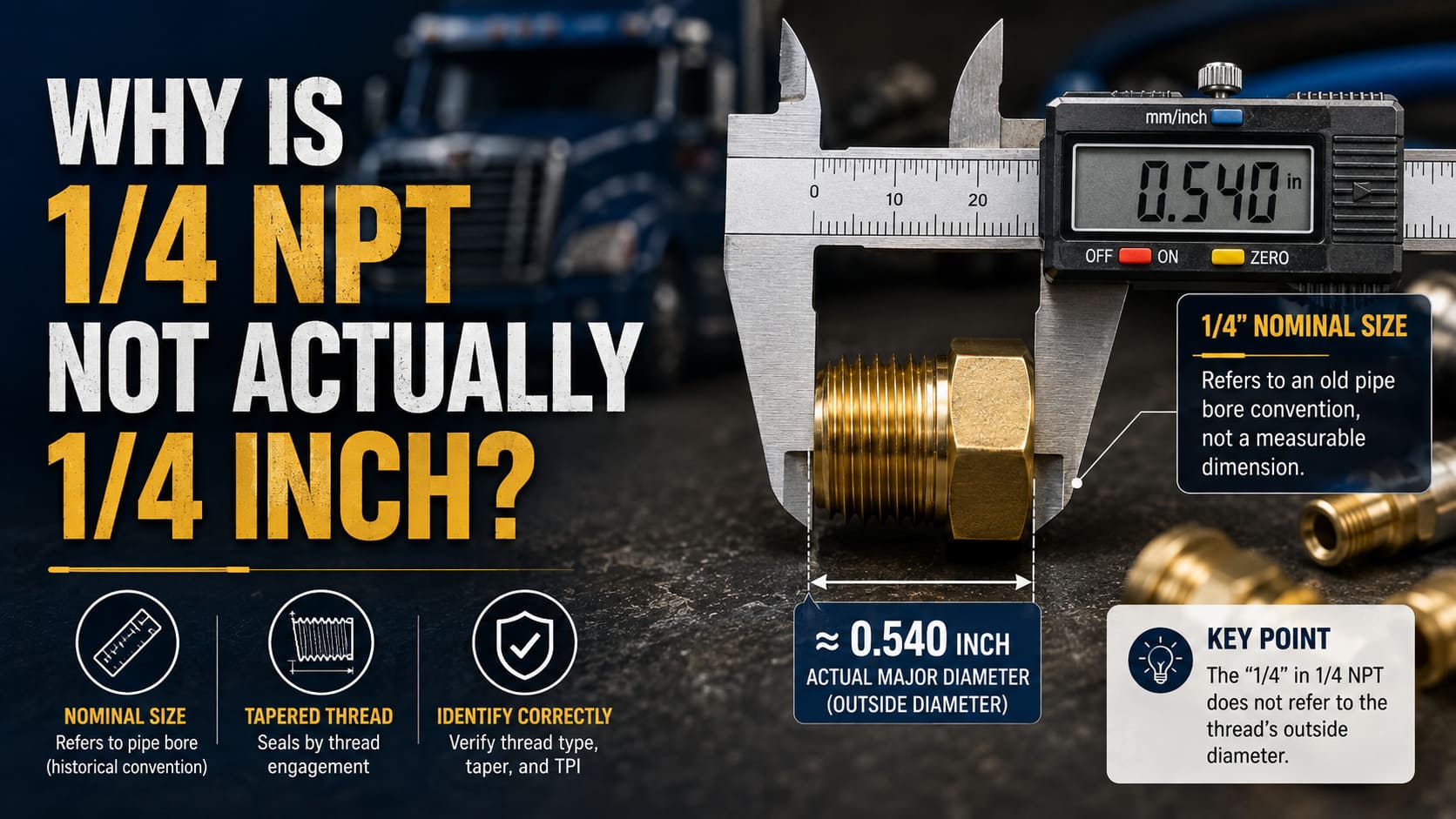 Why Is 1/4 NPT Not Actually 1/4 Inch?