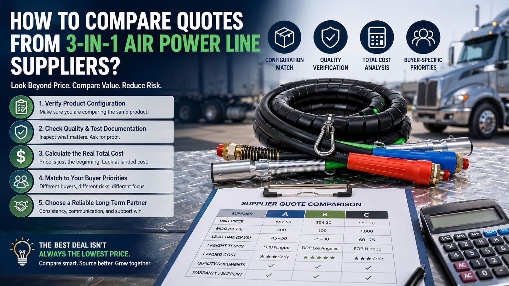 How to Compare Quotes from 3-in-1 Air Power Line Suppliers?