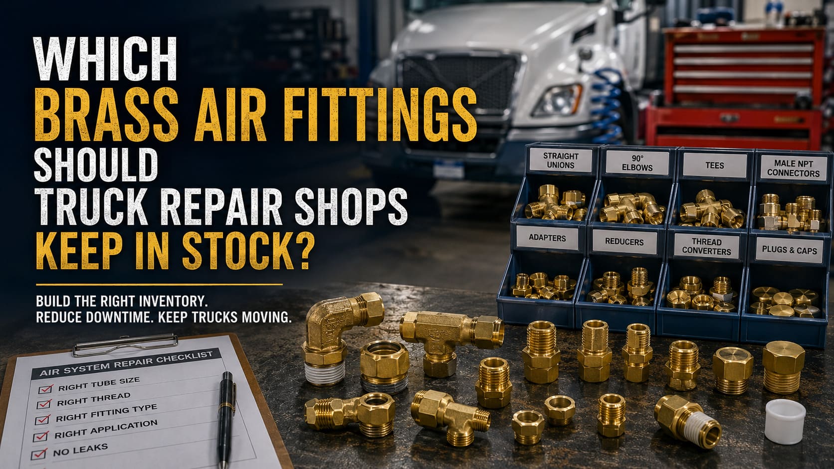 Which Brass Air Fittings Should Truck Repair Shops Keep in Stock?