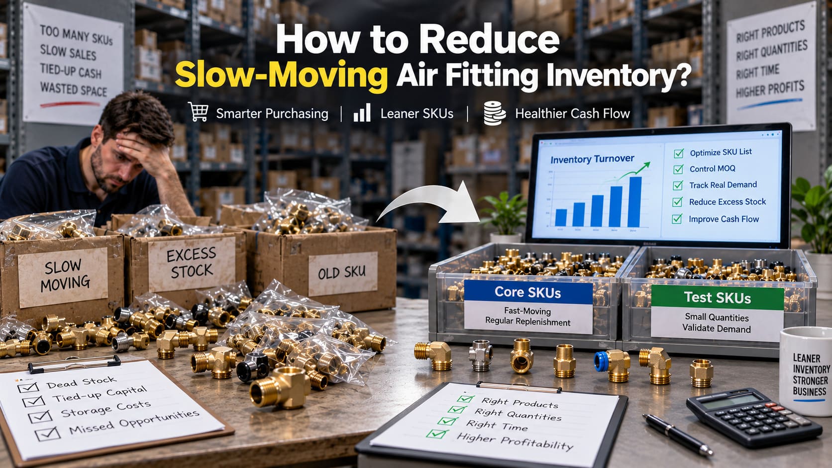 How to Reduce Slow-Moving Air Fitting Inventory？