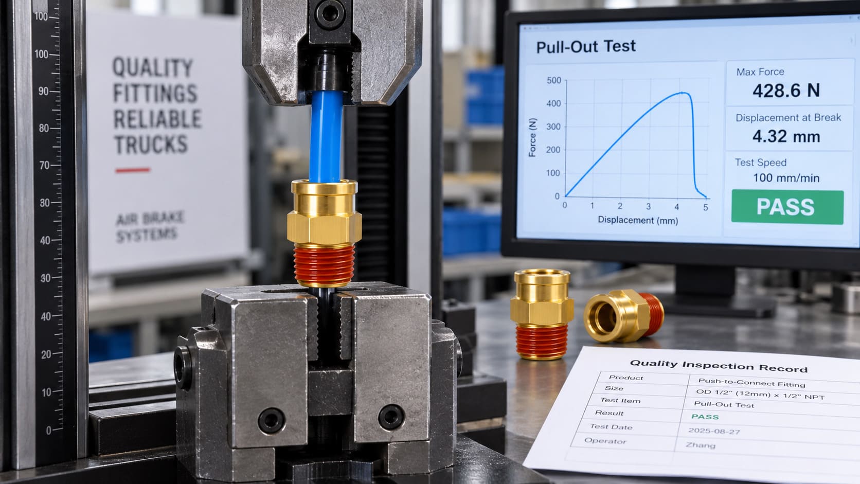 Pull-Out Testing for Push-to-Connect Air Fittings Explained