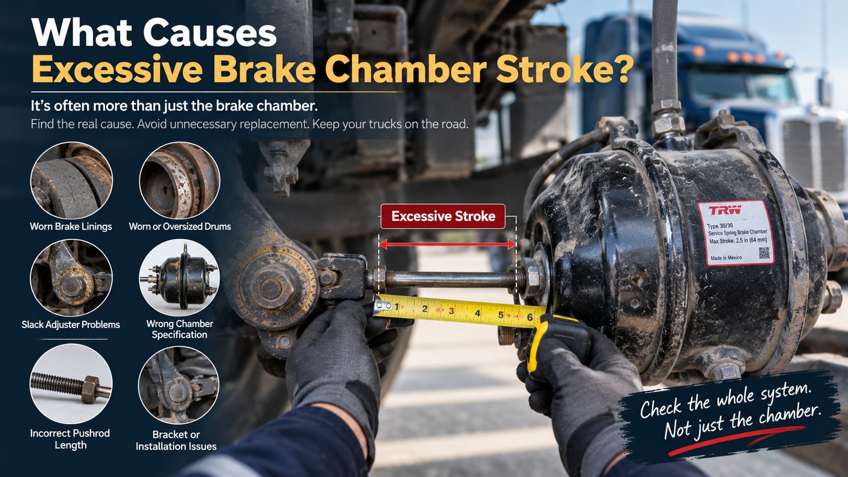 What Causes Excessive Brake Chamber Stroke?