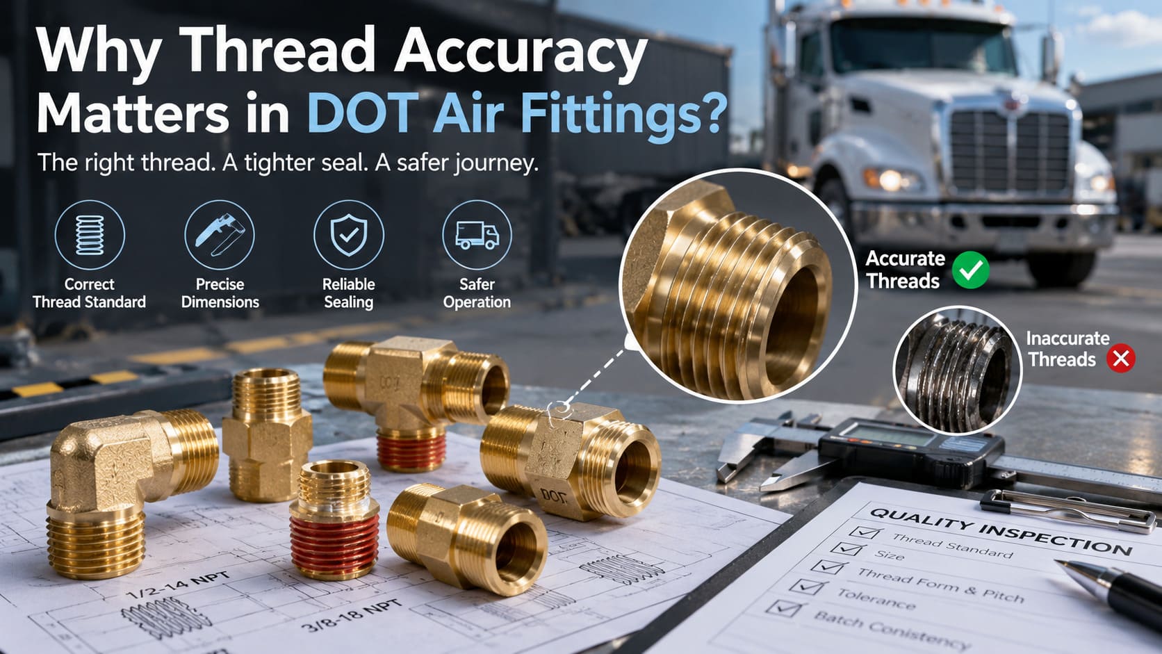 Why Thread Accuracy Matters in DOT Air Fittings？