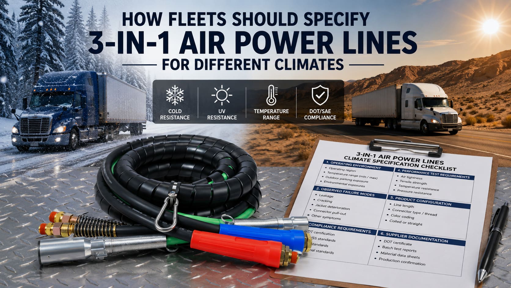 How Fleets Should Specify 3-in-1 Air Power Lines for Different Climates
