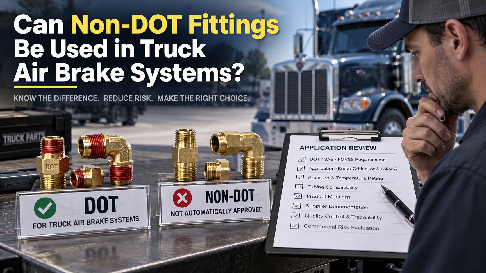 Can Non-DOT Fittings Be Used in Truck Air Brake Systems?